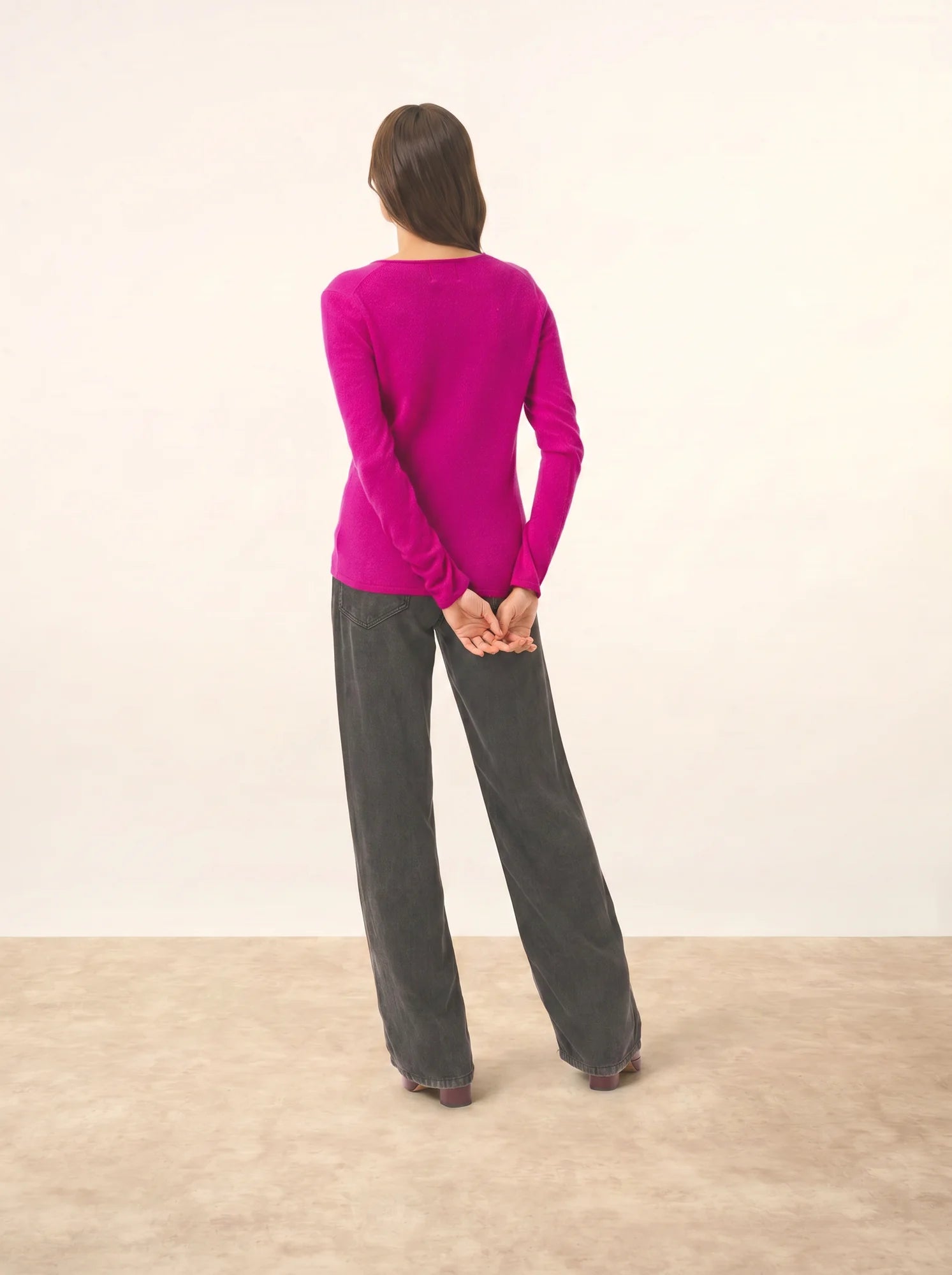 JOAN pullover v-ausschnitt violine