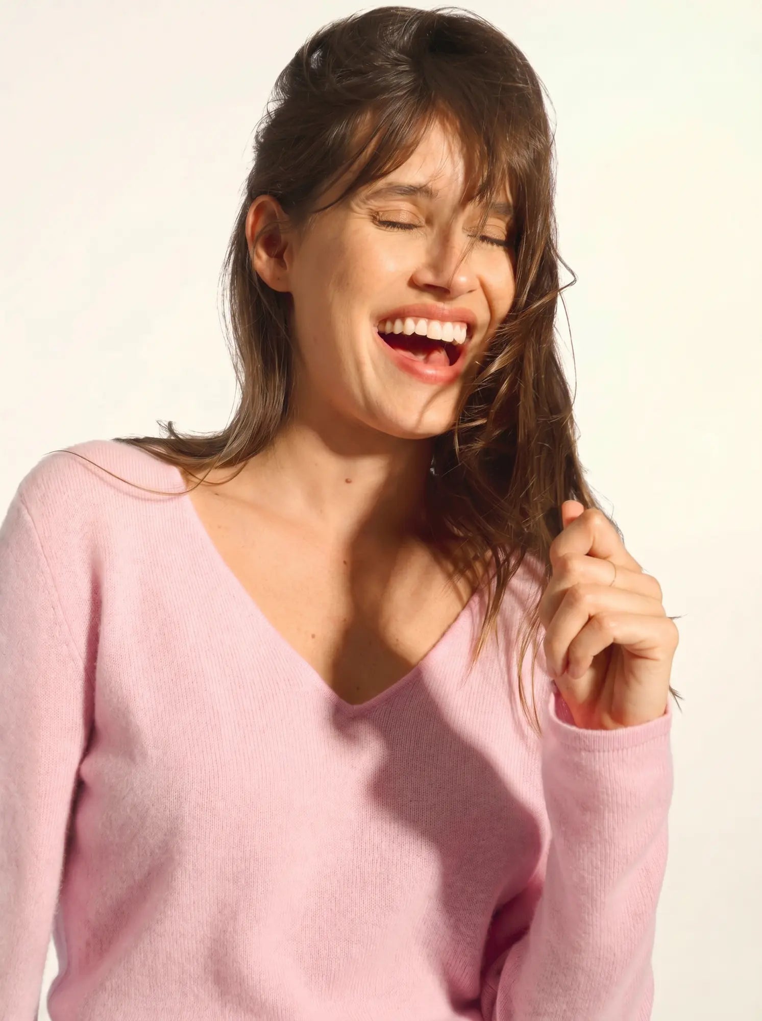 JOAN pullover v-ausschnitt dragée