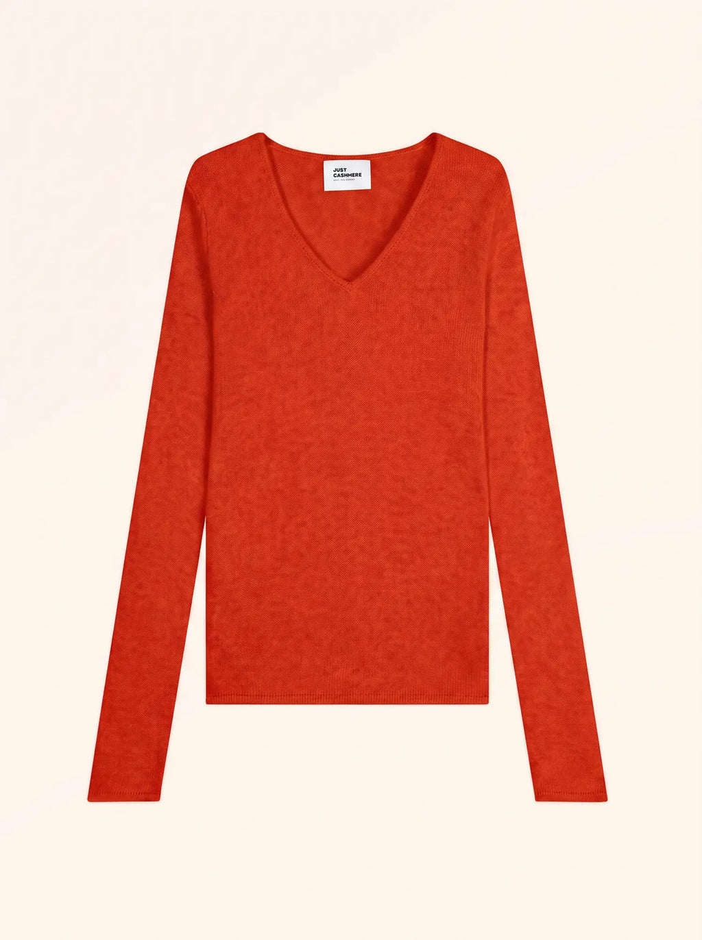 ABBY pullover v-ausschnitt 4-fädig tomate