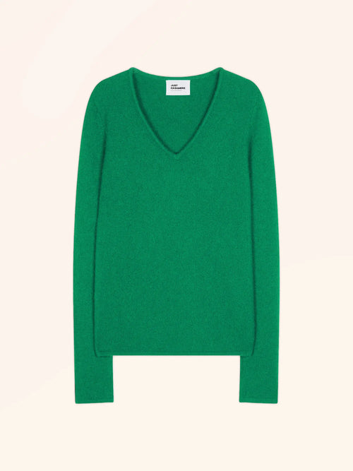 ABBY pull col V 4 fils menthe
