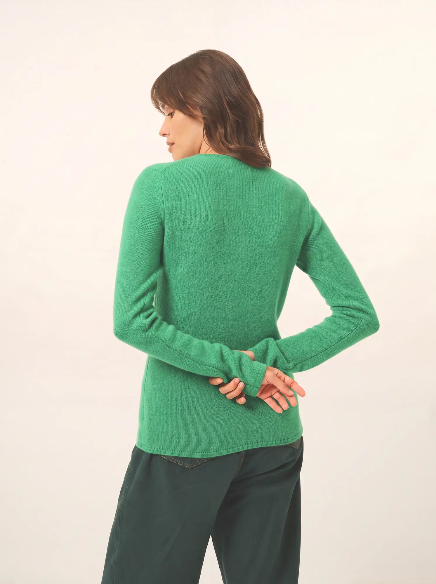 ABBY pullover v-ausschnitt 4-fädig minze