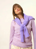 JANE pullover rundhalsausschnitt malve meliert
