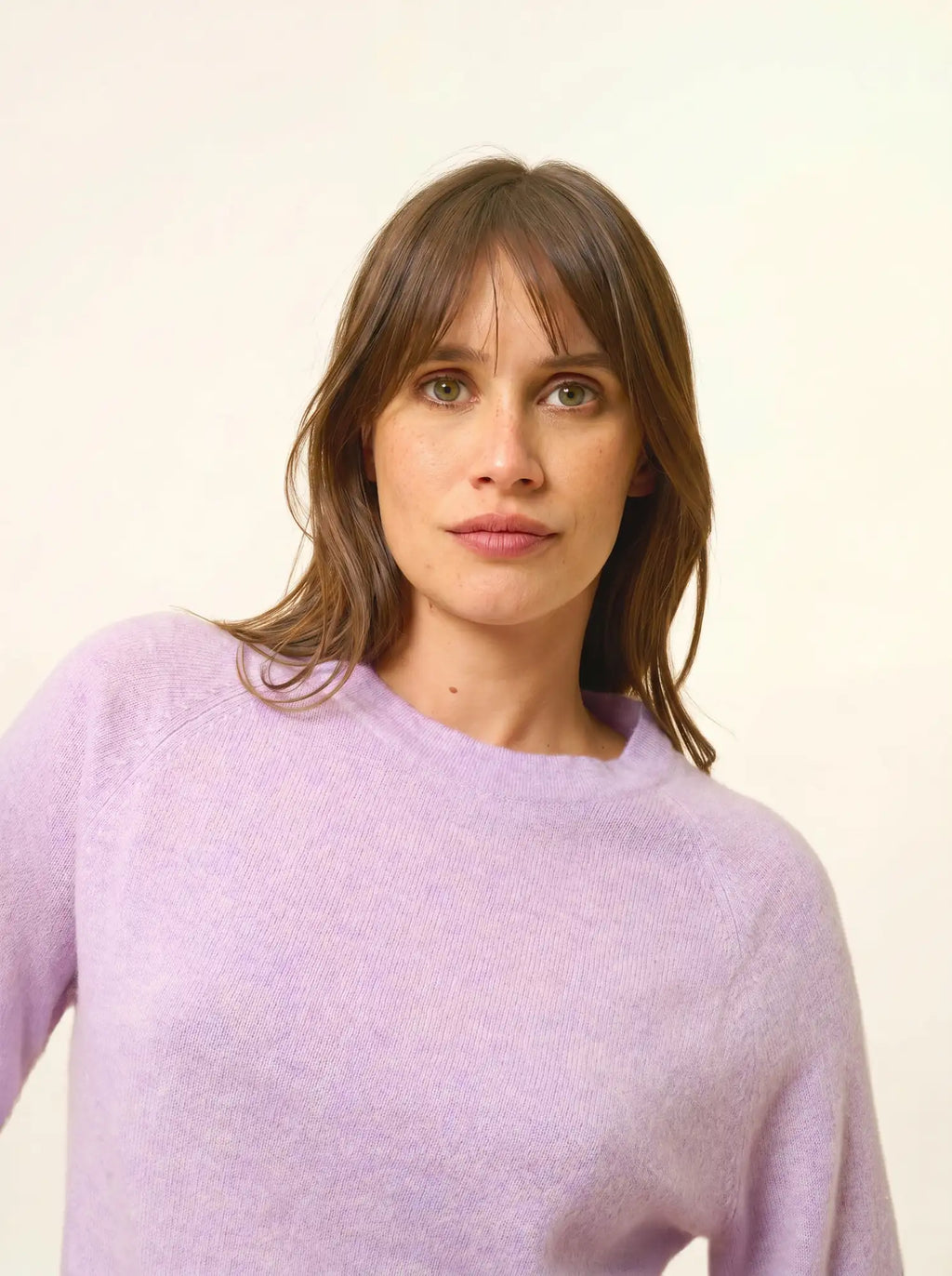 JANE pullover rundhalsausschnitt malve meliert