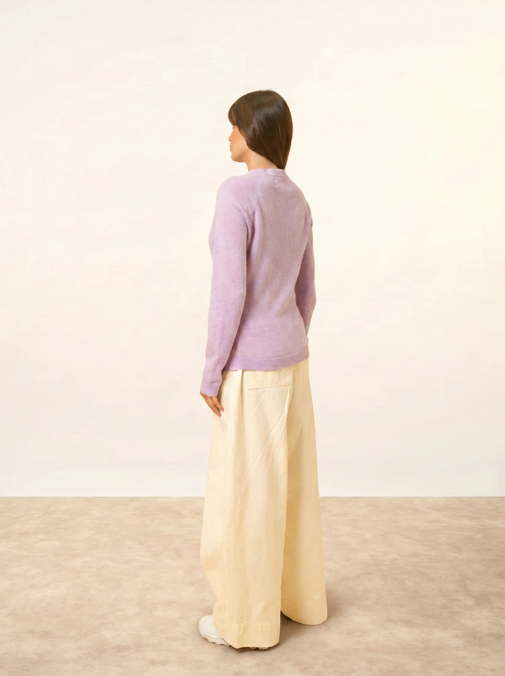 JANE pullover rundhalsausschnitt malve meliert