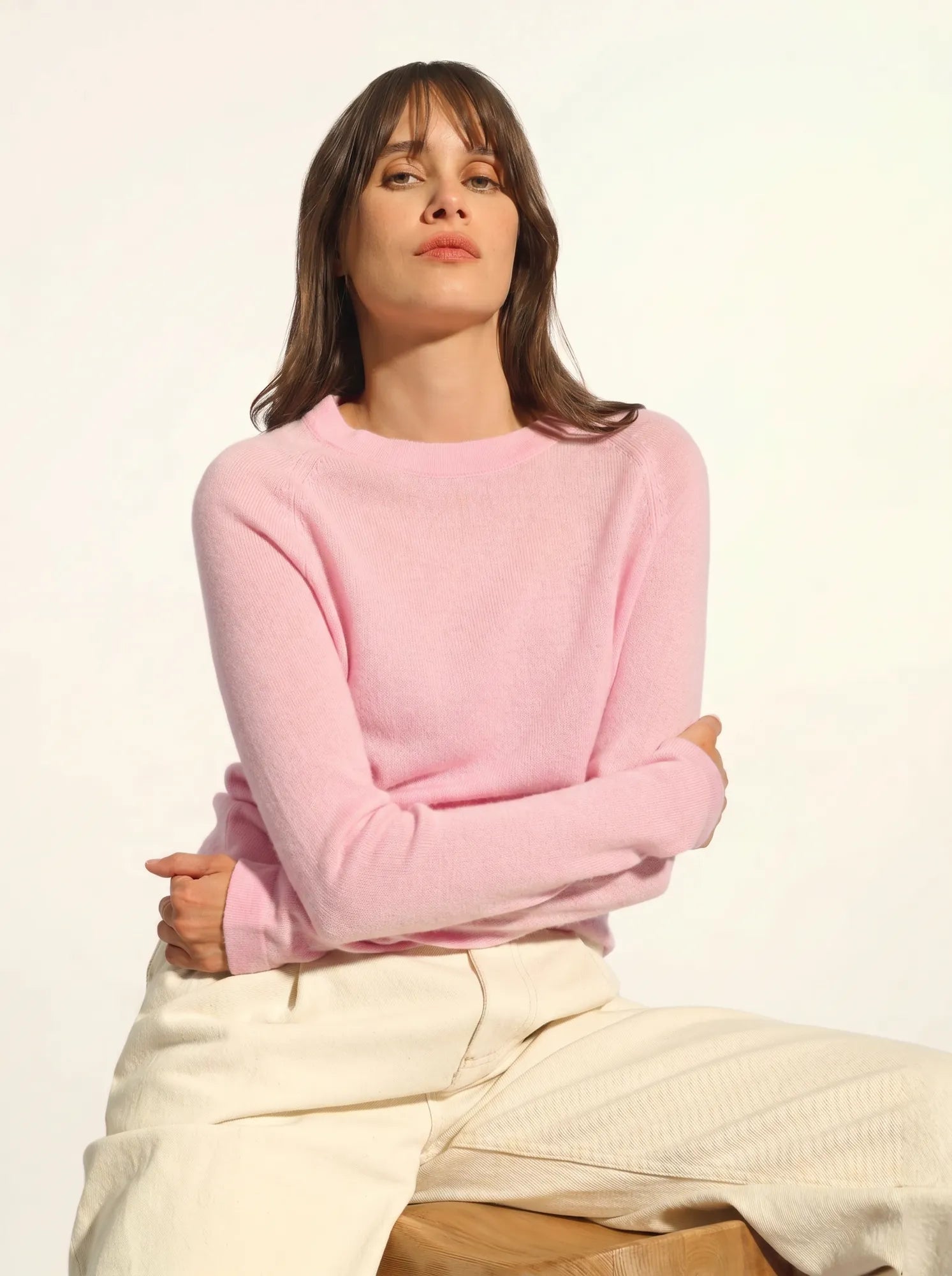 JANE pullover rundhalsausschnitt dragée