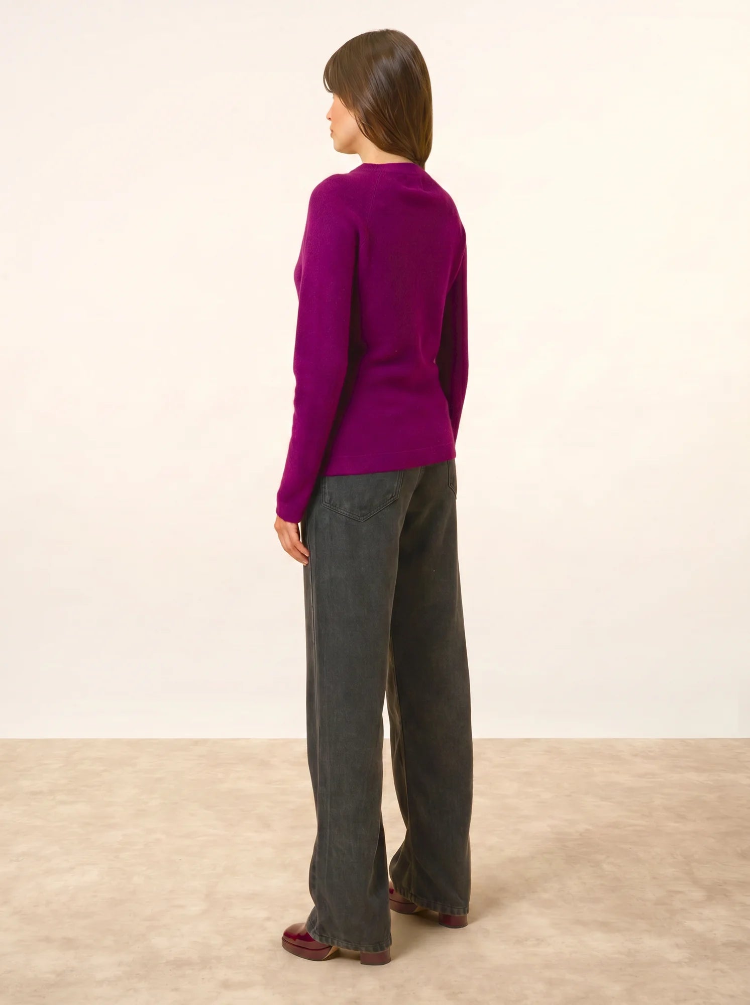 JANE pullover rundhalsausschnitt pflaume
