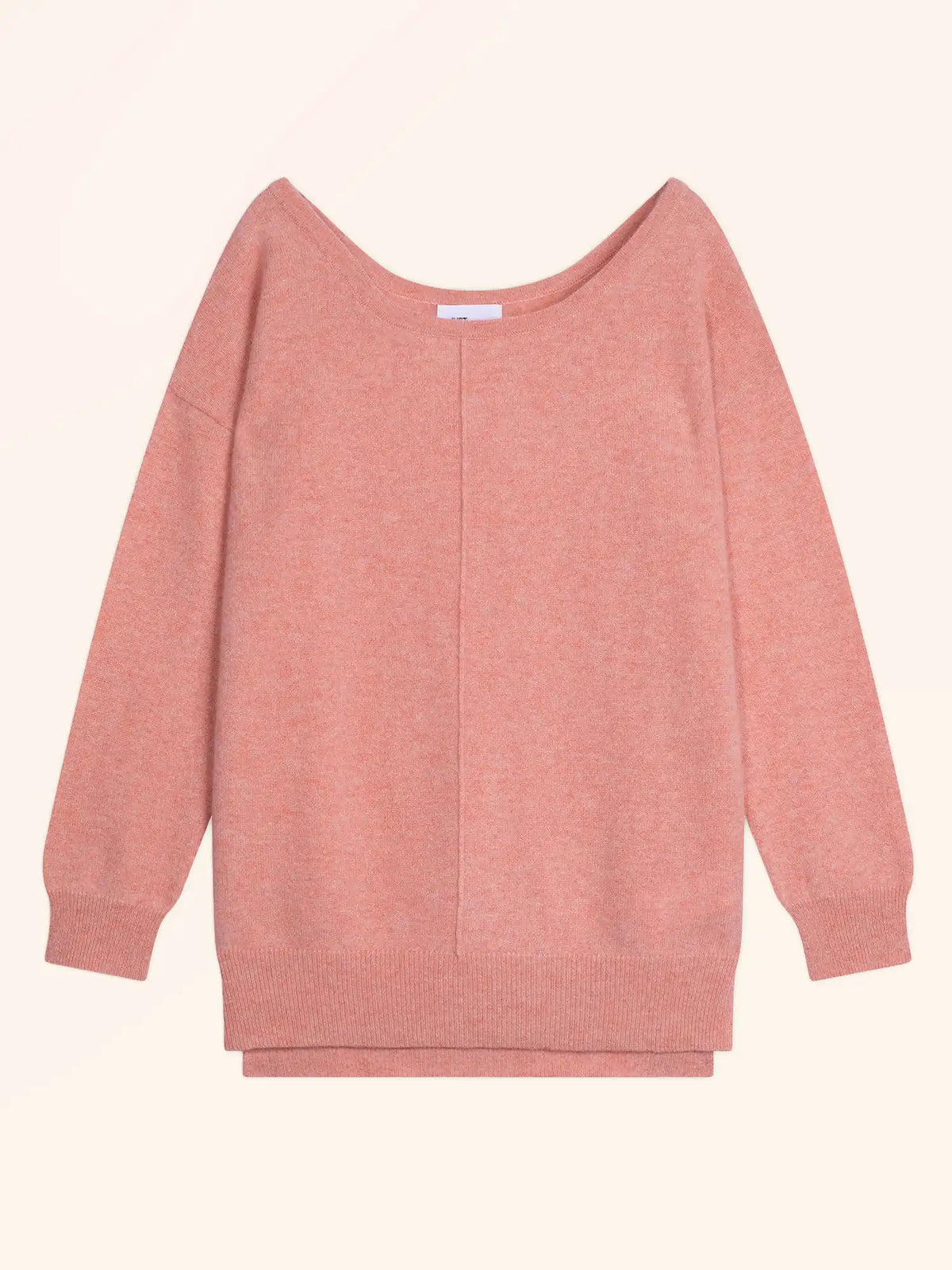 KAREN Pull Col Bateau Corail Chiné