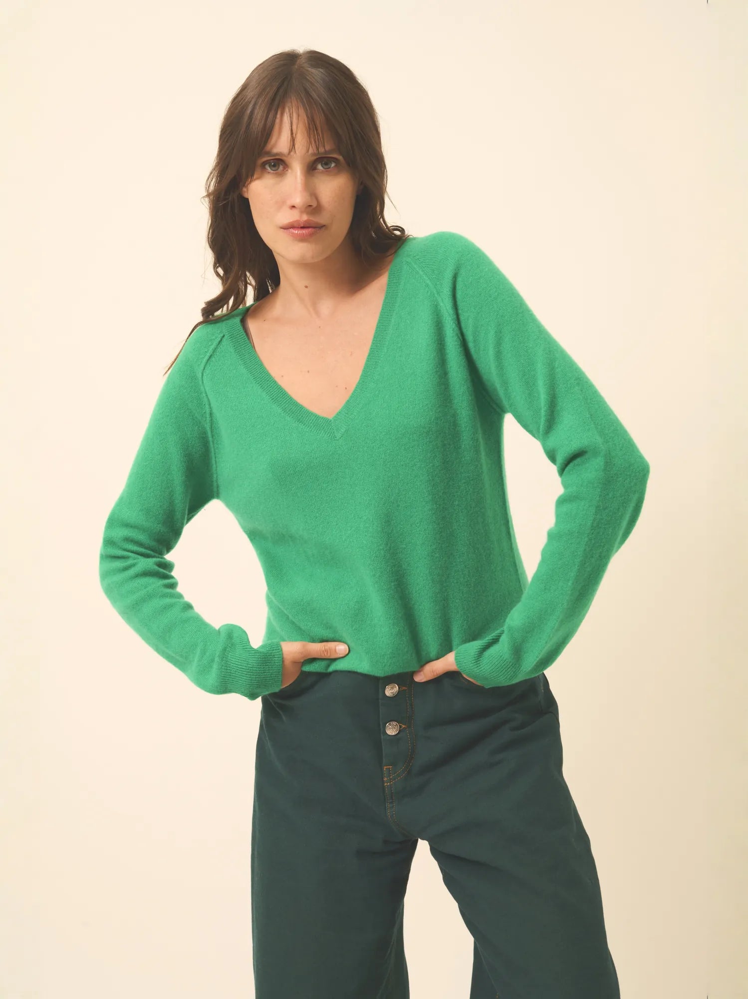 PHOEBE pull col V menthe