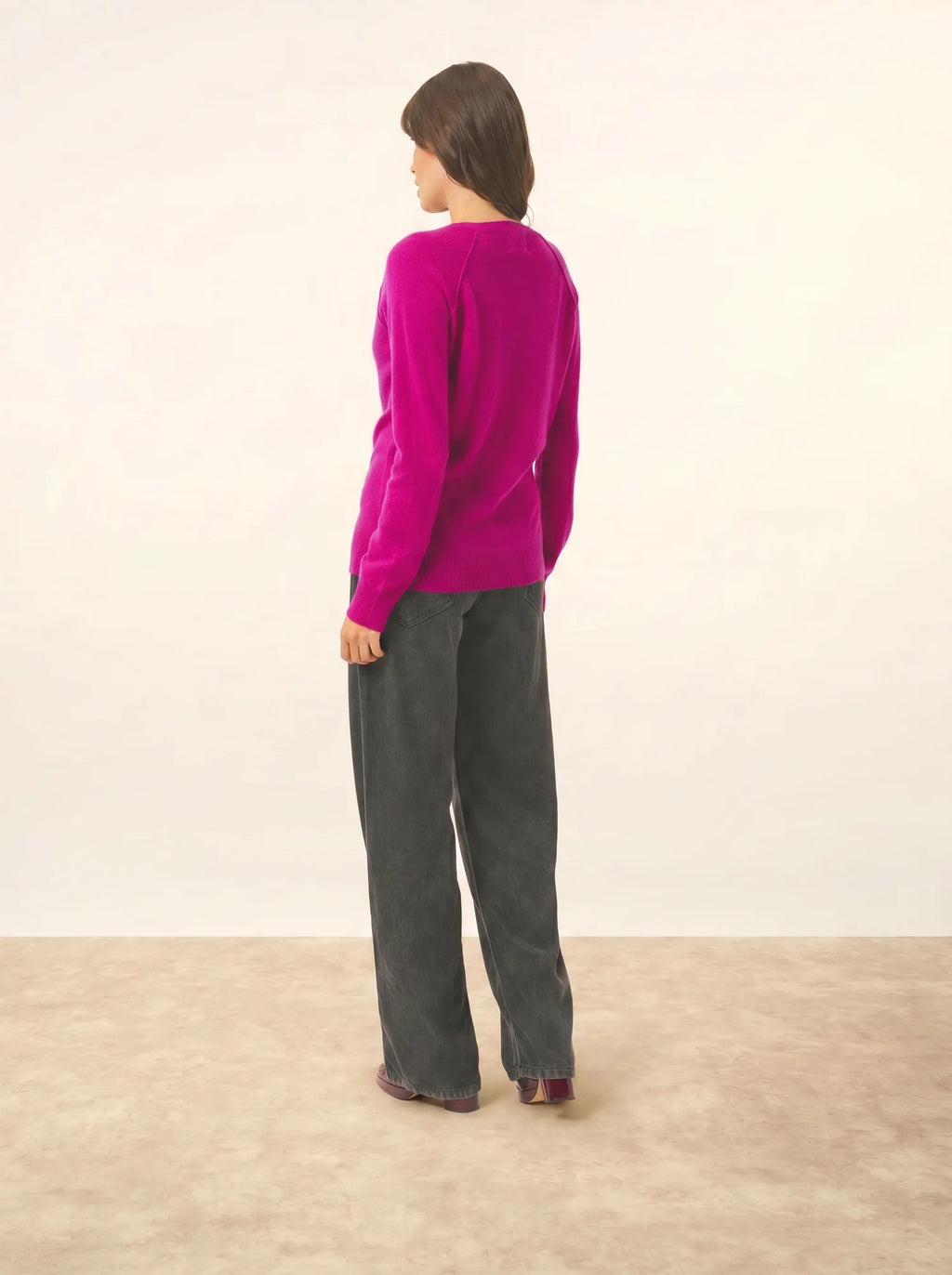 PHOEBE pullover v-ausschnitt violine