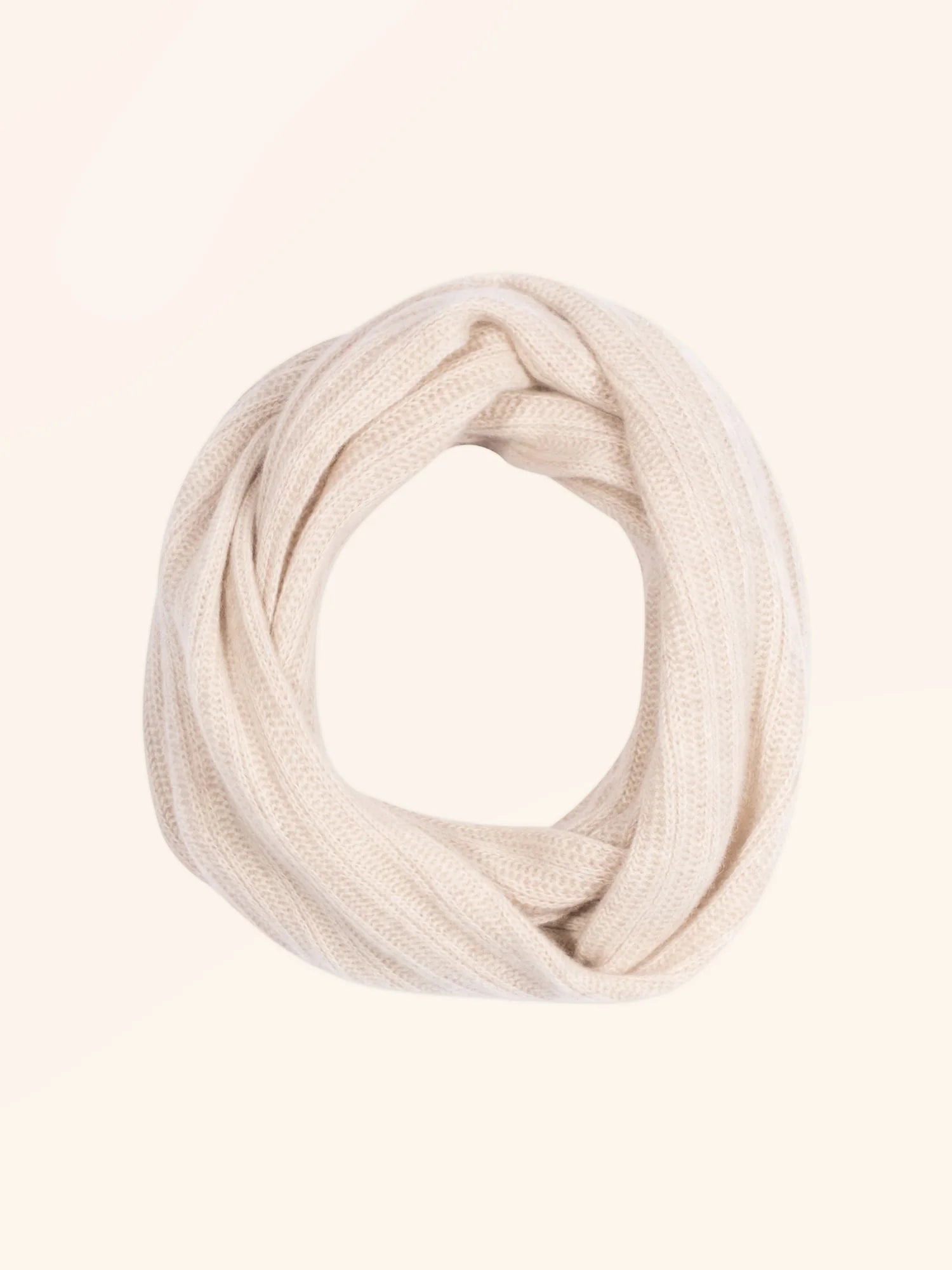 HUTTON halswärmer 4-fädig beige meliert