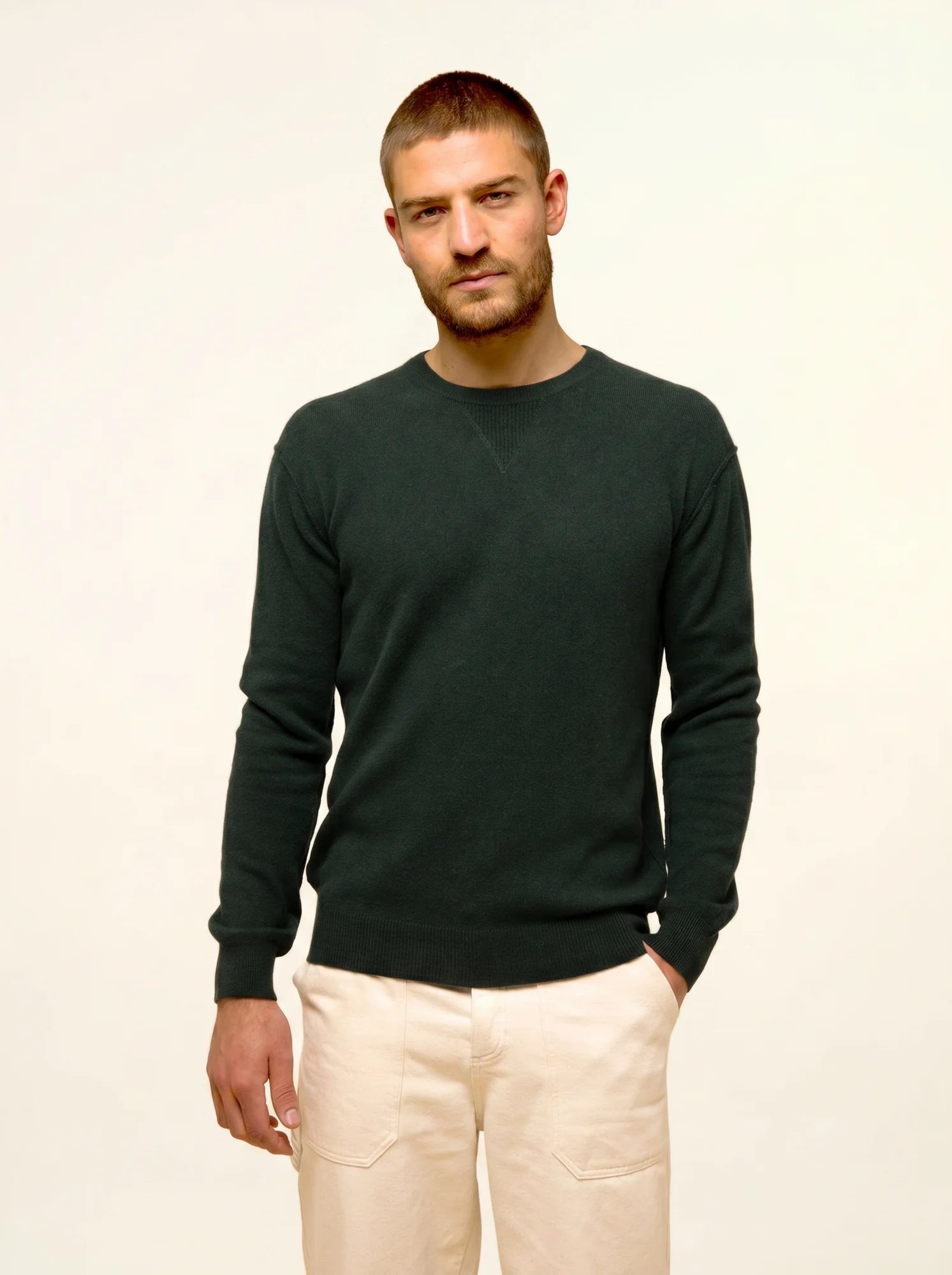 NOE pullover rundhalsausschnitt zypresse