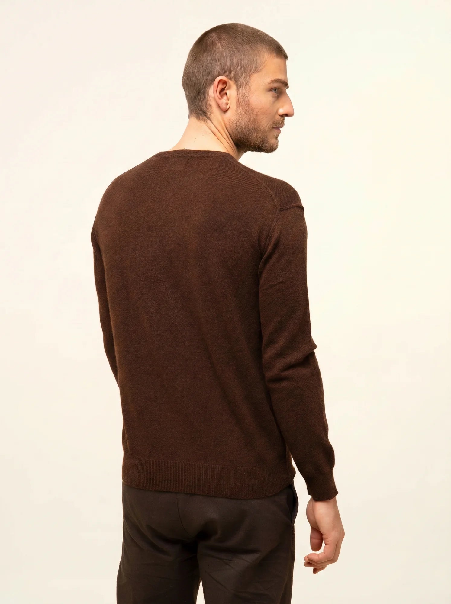 NOE pullover rundhalsausschnitt kaffee