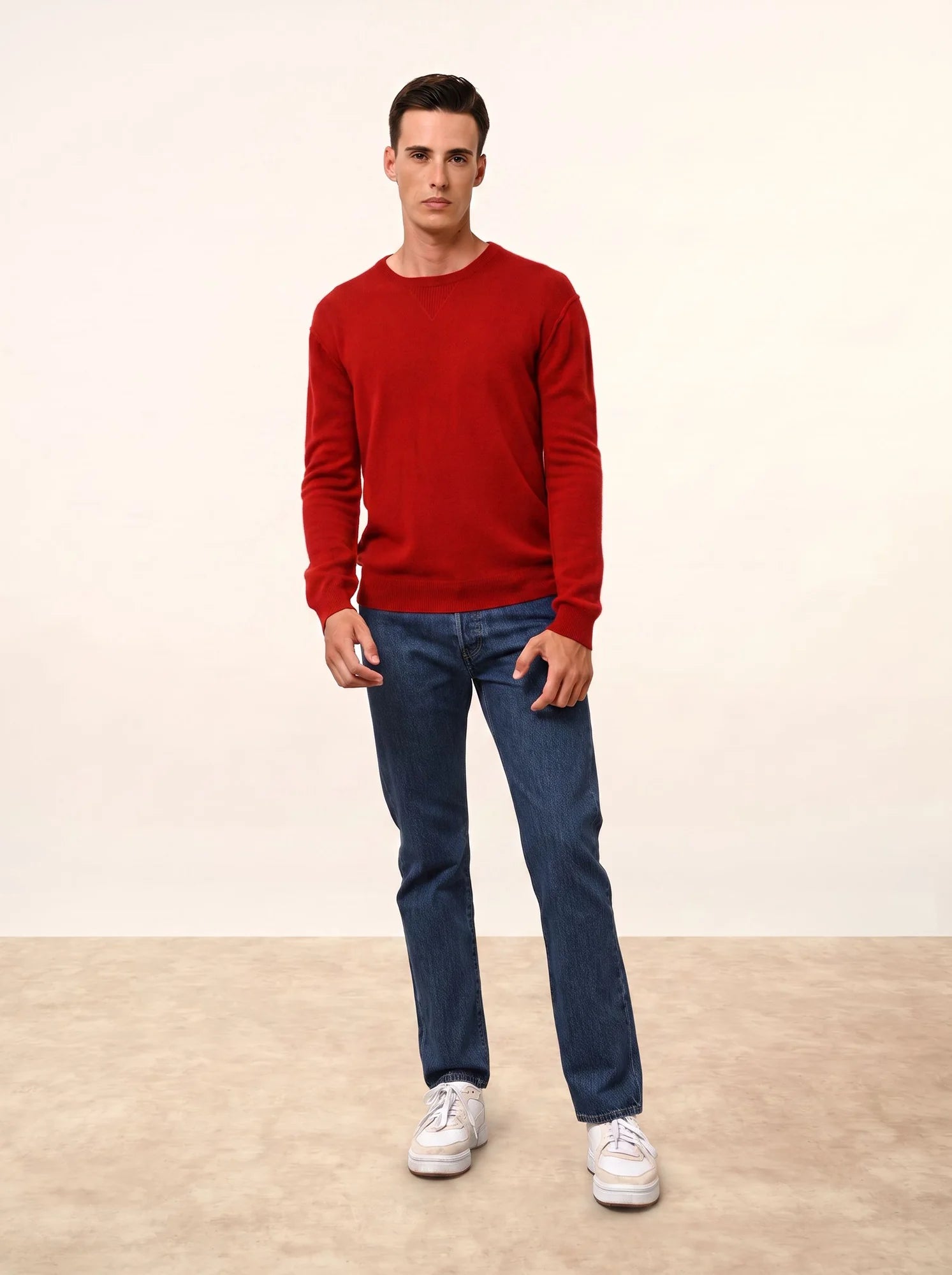 NOE pullover rundhalsausschnitt rubis