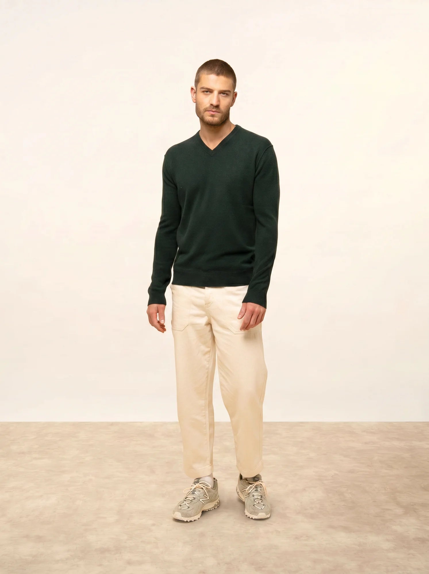 TOM pullover v-ausschnitt zypresse