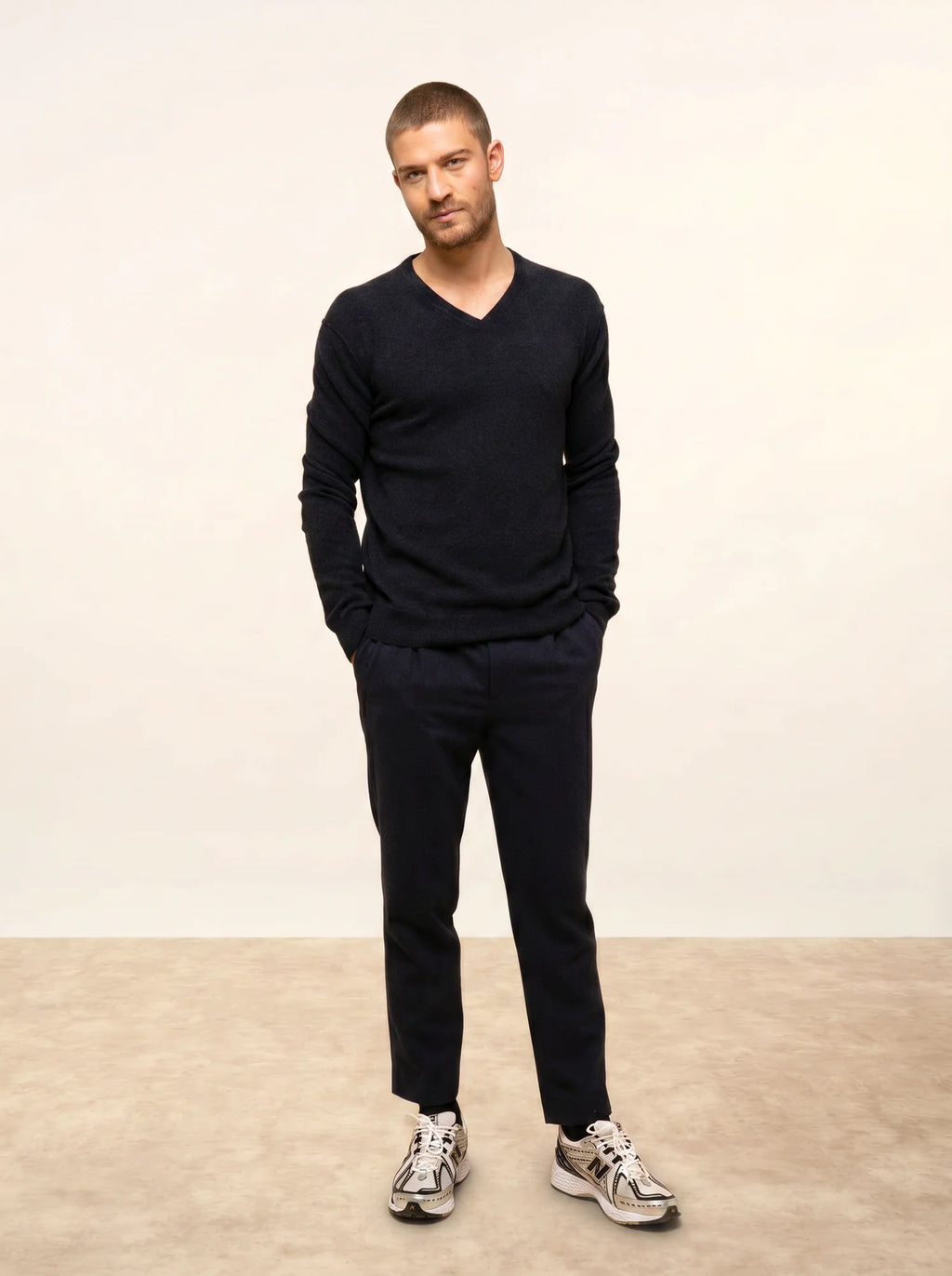 TOM pullover v-ausschnitt caviar