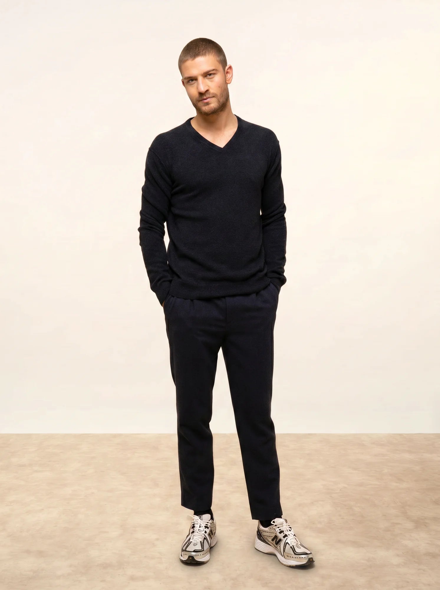 TOM pullover v-ausschnitt caviar