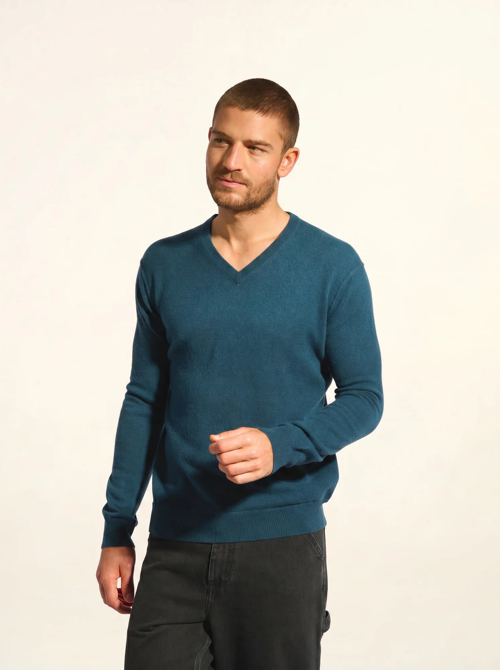 TOM pullover v-ausschnitt grün petrol