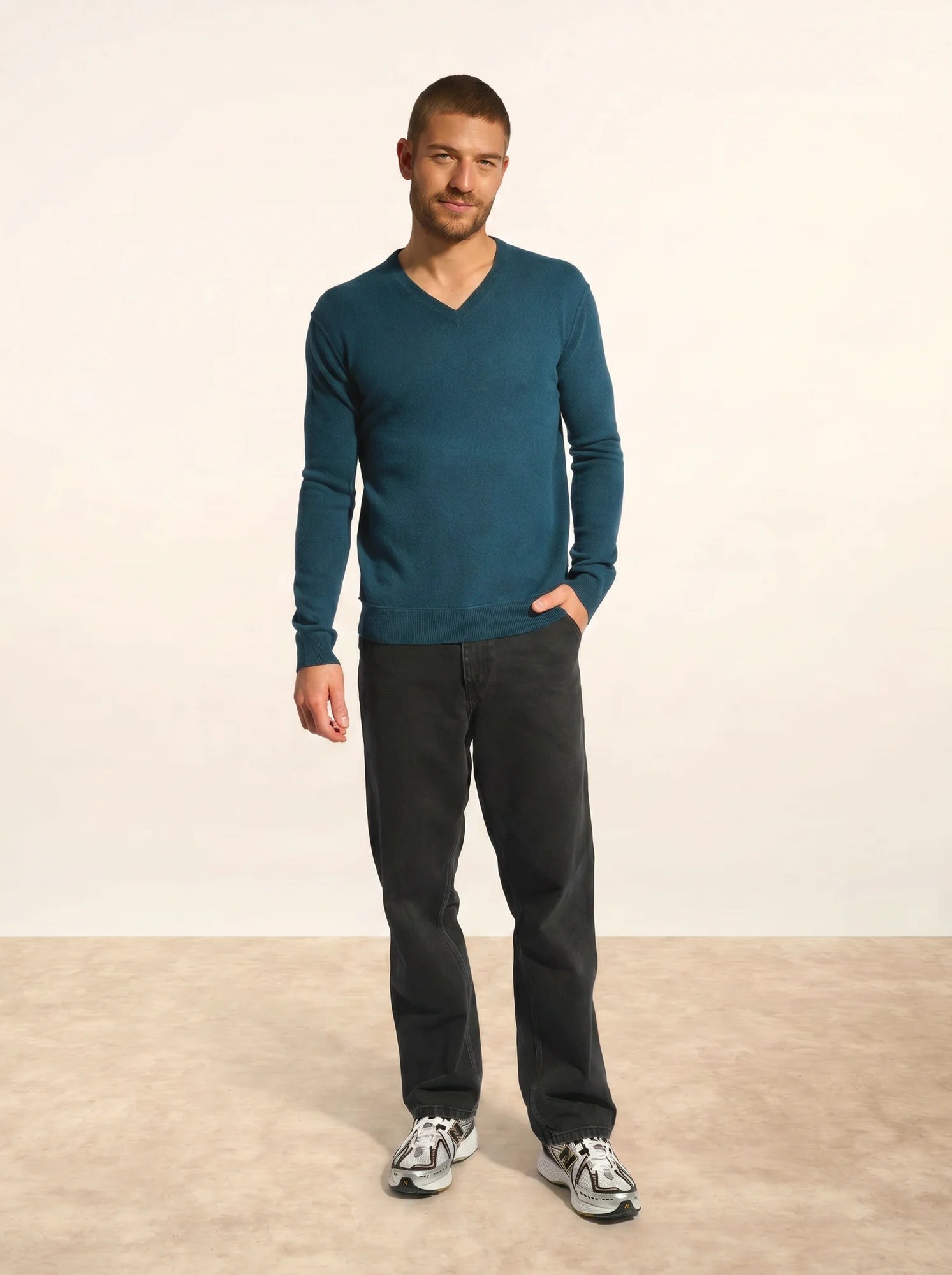TOM pullover v-ausschnitt grün petrol