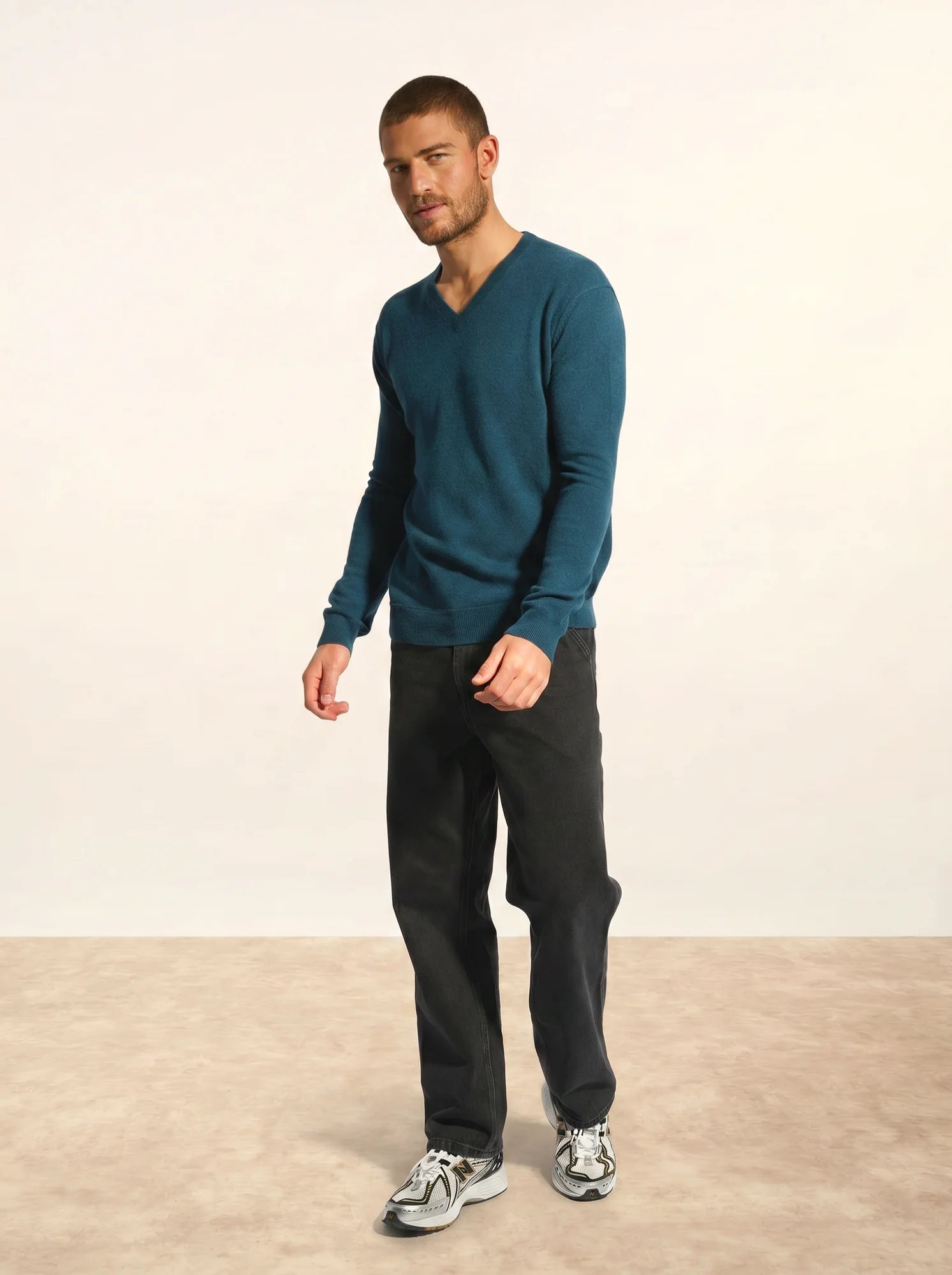 TOM pullover v-ausschnitt grün petrol