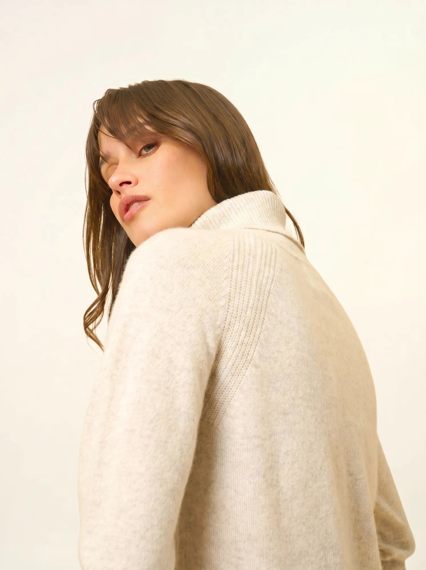LILLY pullover rollkragen perlgrau meliert