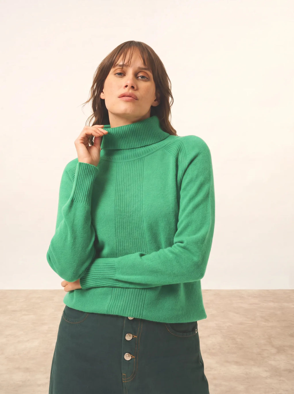 LILLY pullover rollkragen minze