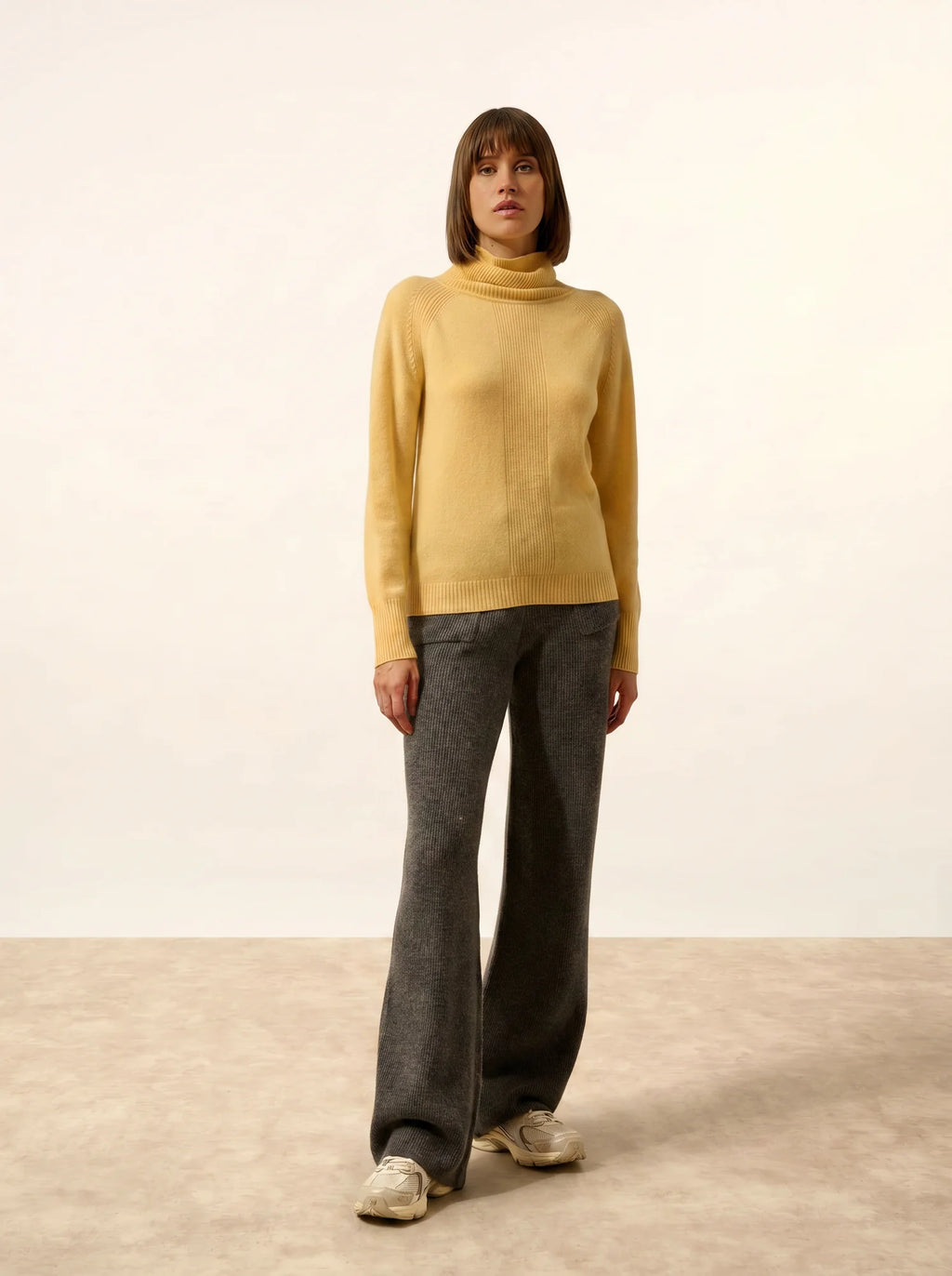 LILLY pull col roulé vanille