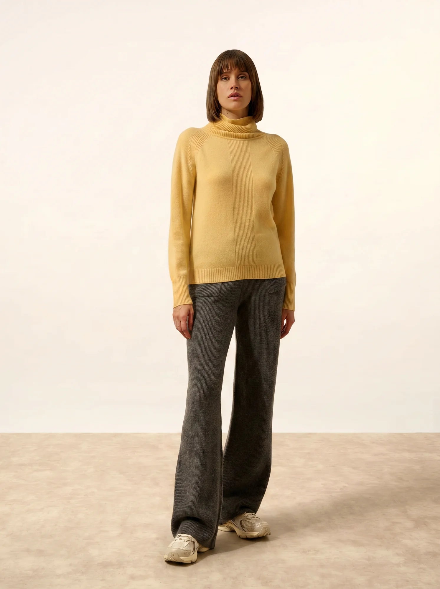 LILLY pull col roulé vanille