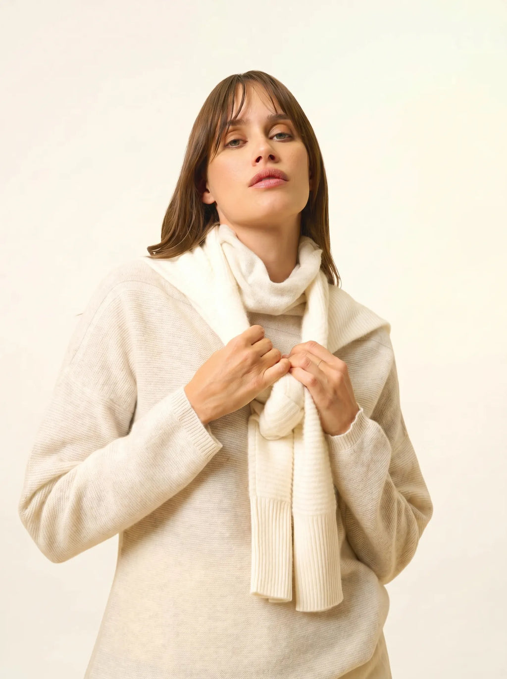 BLANTYRE pullover rollkragen perlgrau meliert