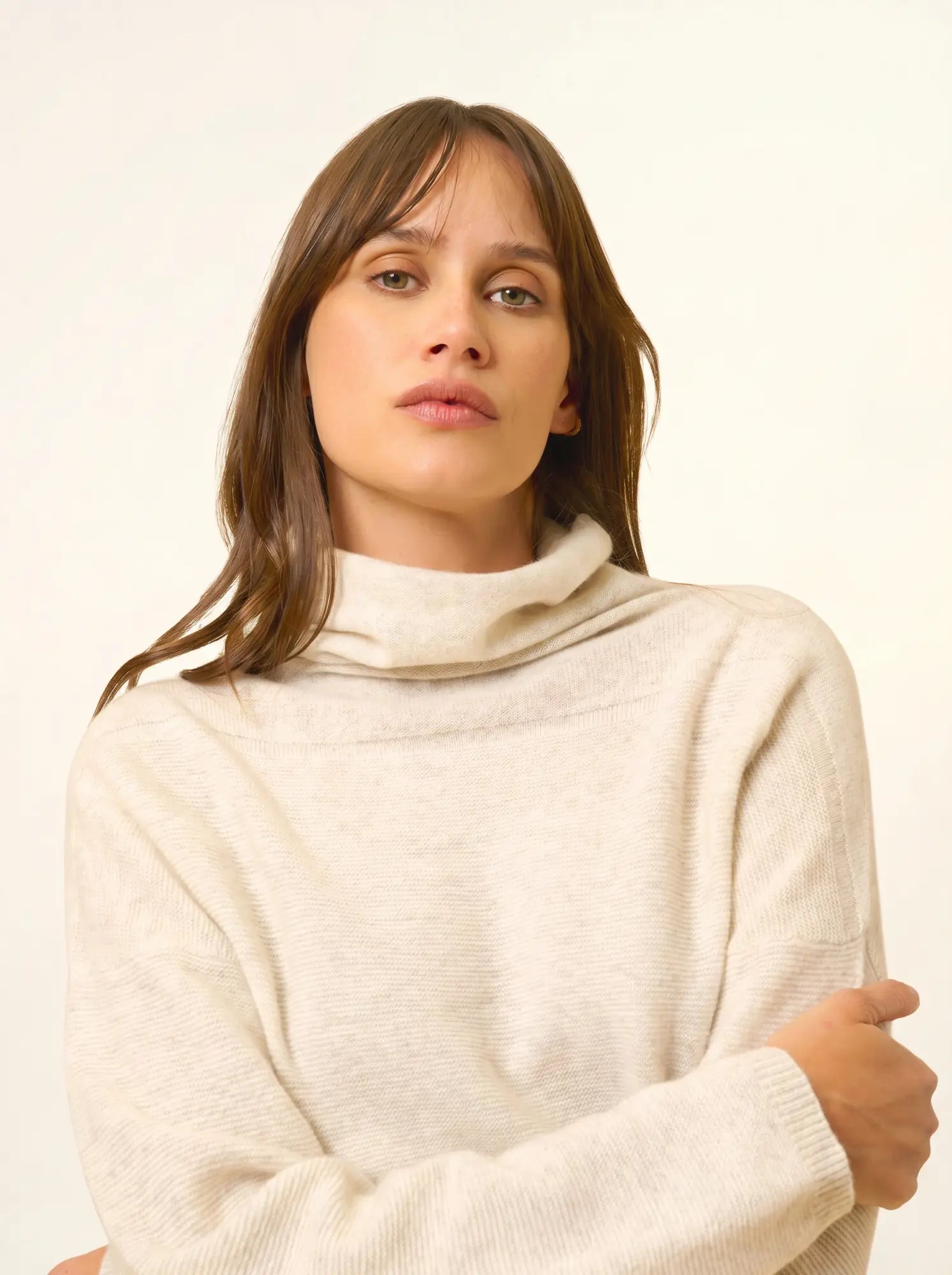 BLANTYRE pullover rollkragen perlgrau meliert