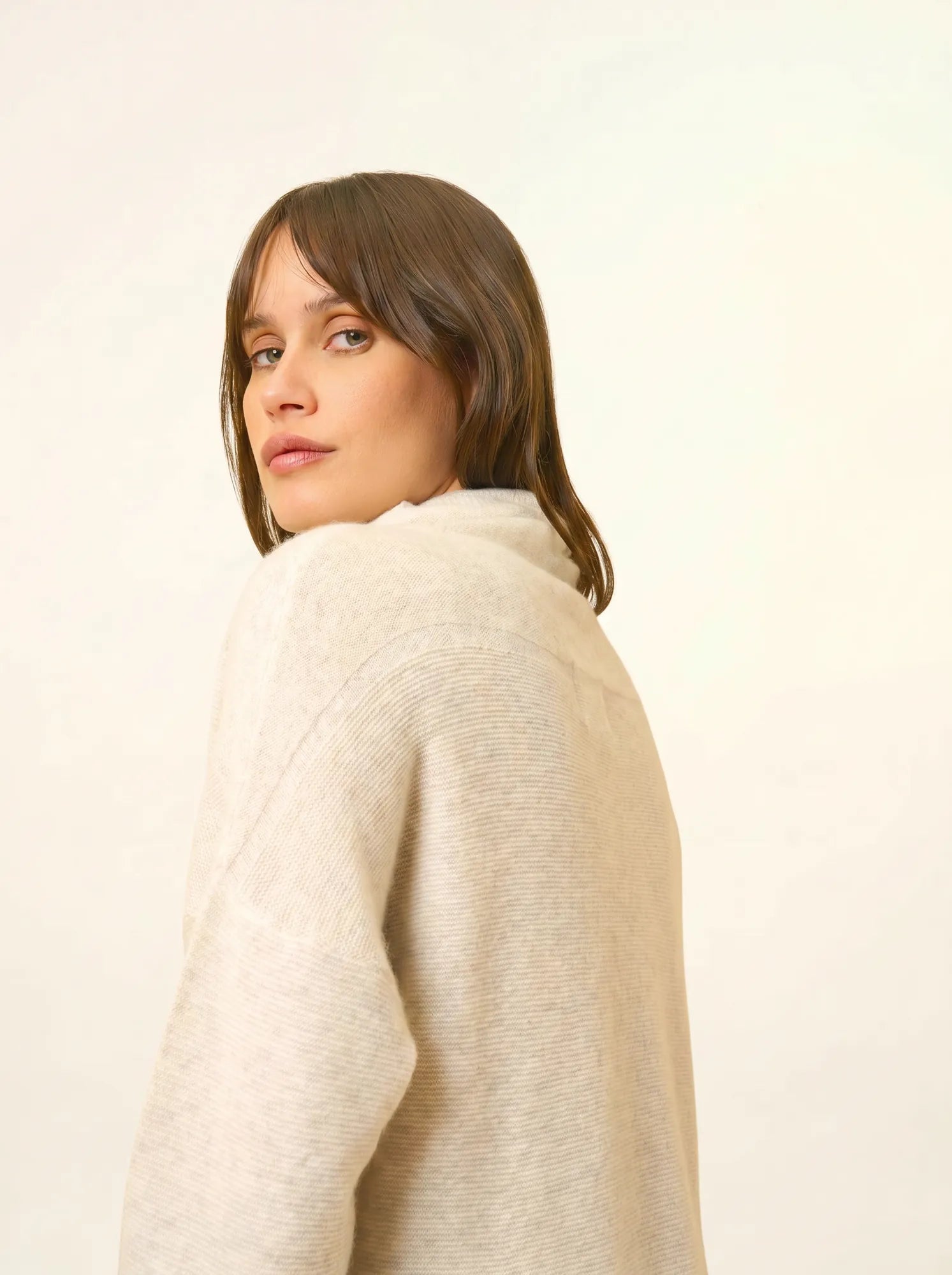 BLANTYRE pullover rollkragen perlgrau meliert