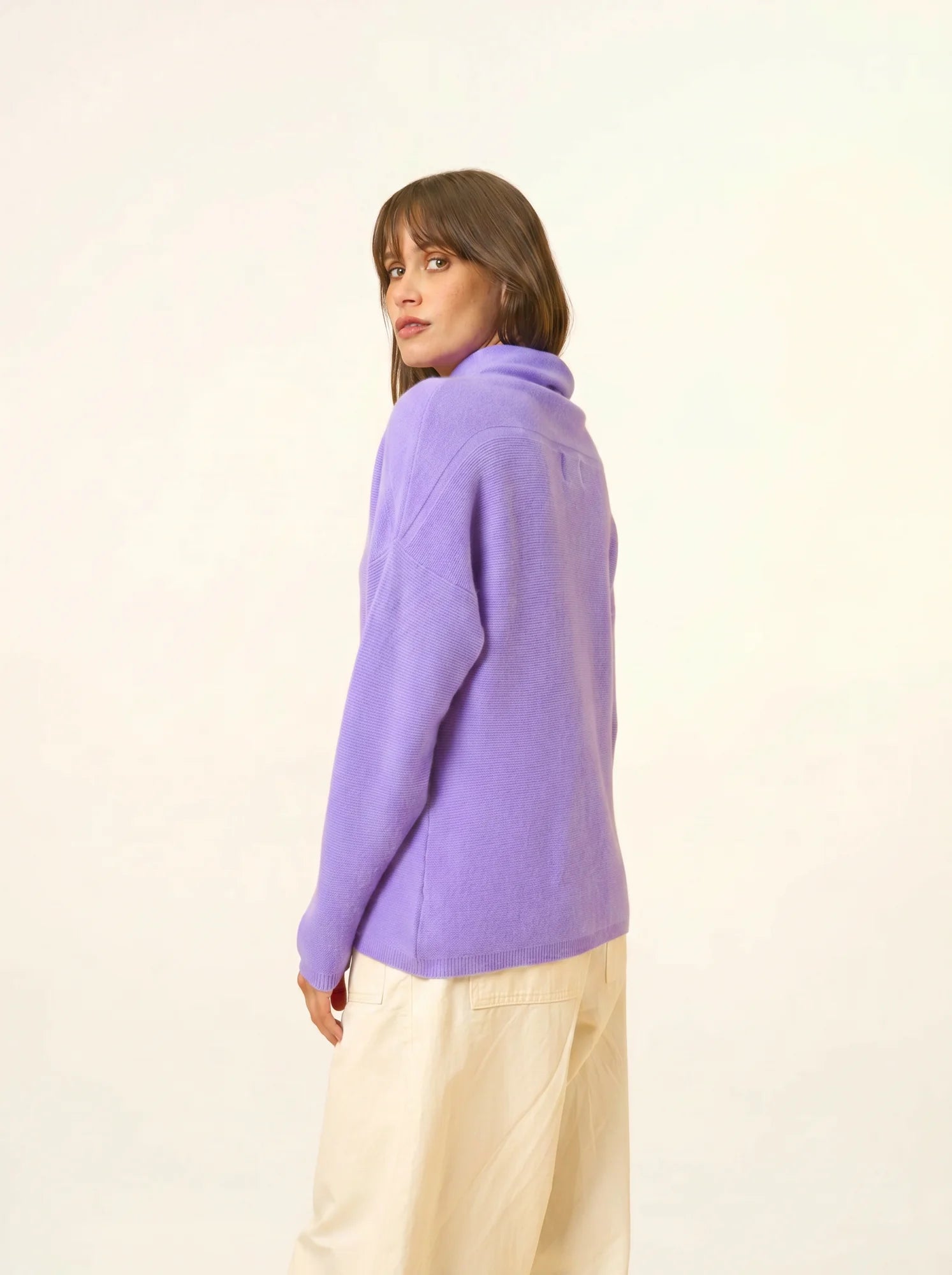 BLANTYRE pullover rollkragen lavendel