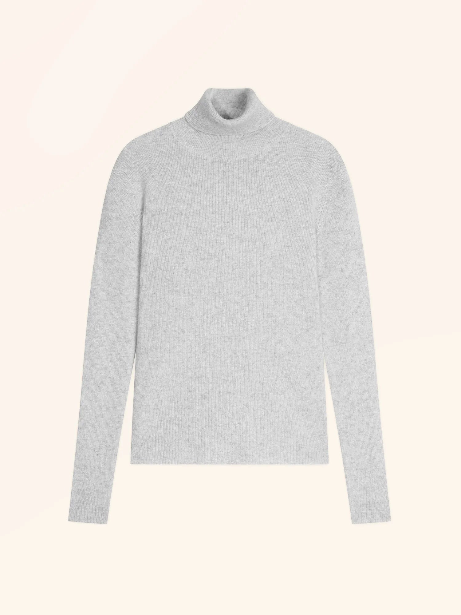 LANAIS pull col roulé gris perle chiné