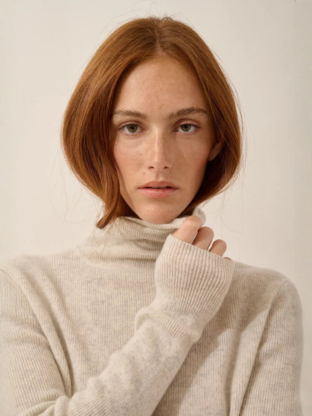 LANAIS pullover rollkragen perlgrau meliert