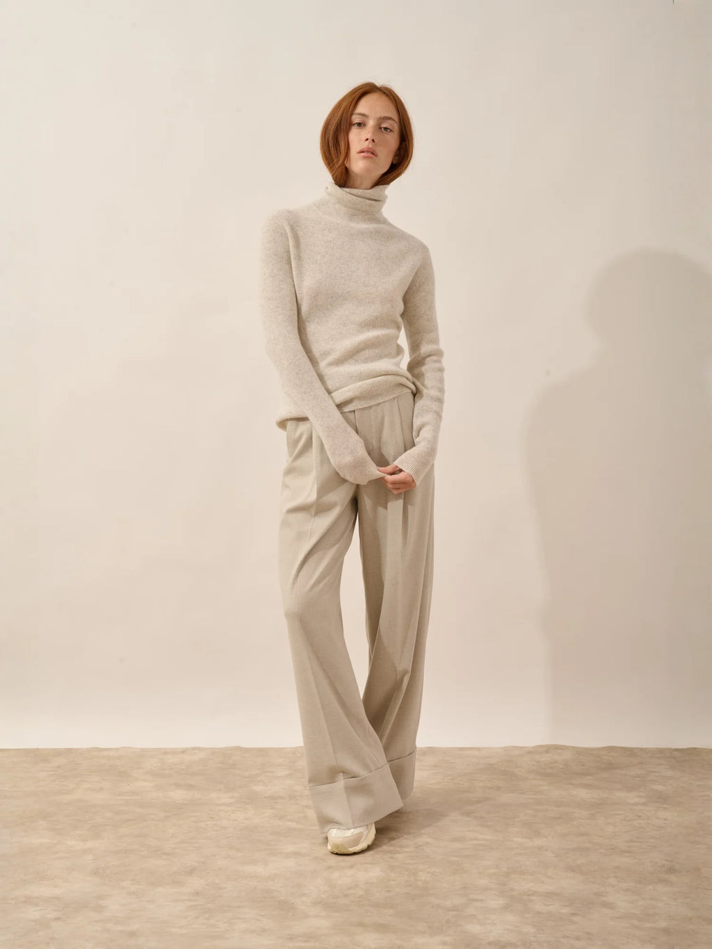 LANAIS pullover rollkragen perlgrau meliert