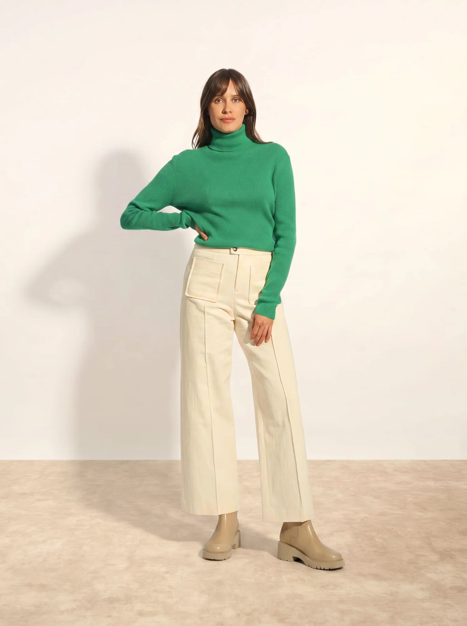 LANAIS pullover rollkragen minze