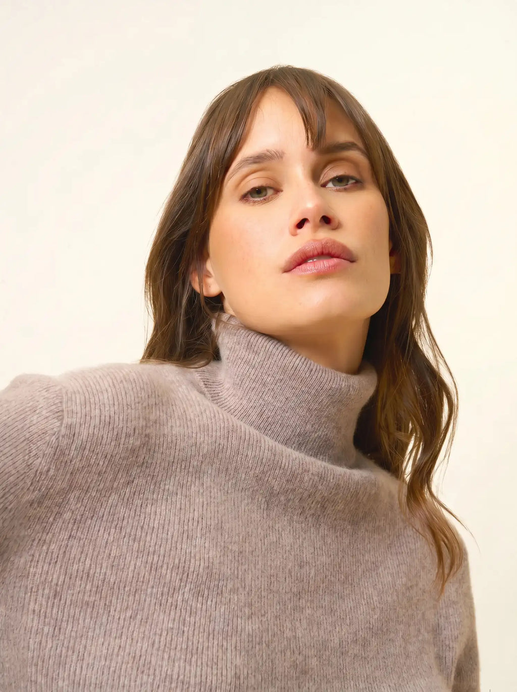 LANAIS pullover rollkragen caribou meliert