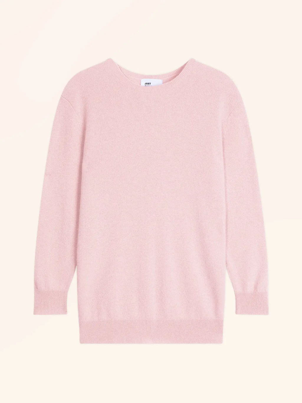 JANICE pullover rundhalsausschnitt geknöpft hinten poudre