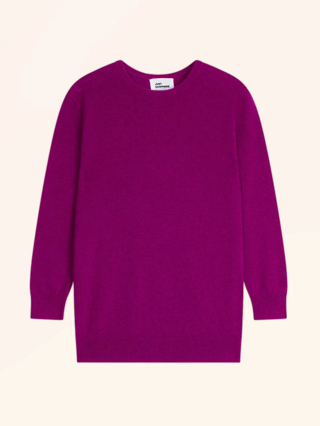 JANICE pullover rundhalsausschnitt geknöpft hinten violine