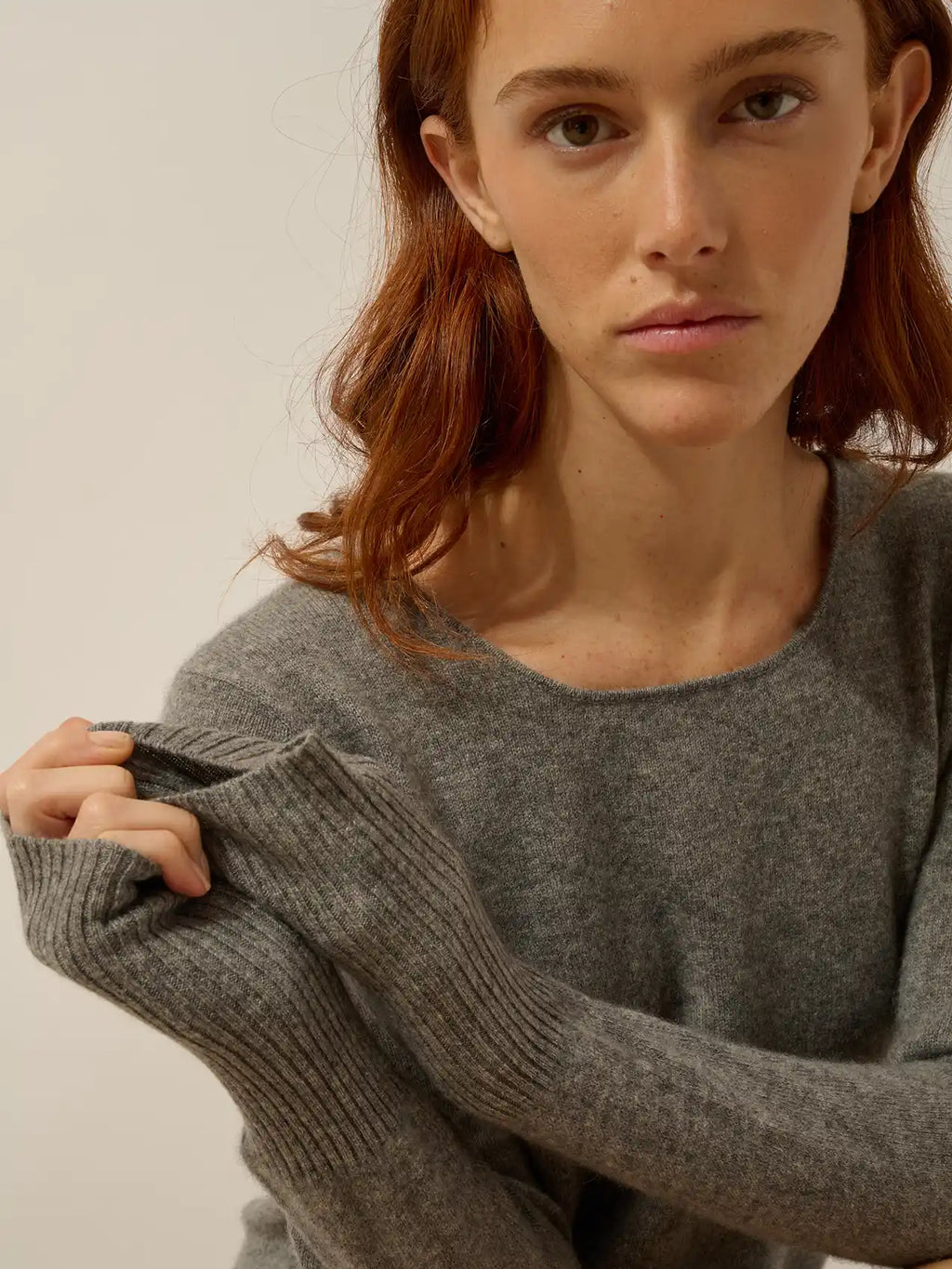SUSAN kleid rundhalsausschnitt flanelle meliert
