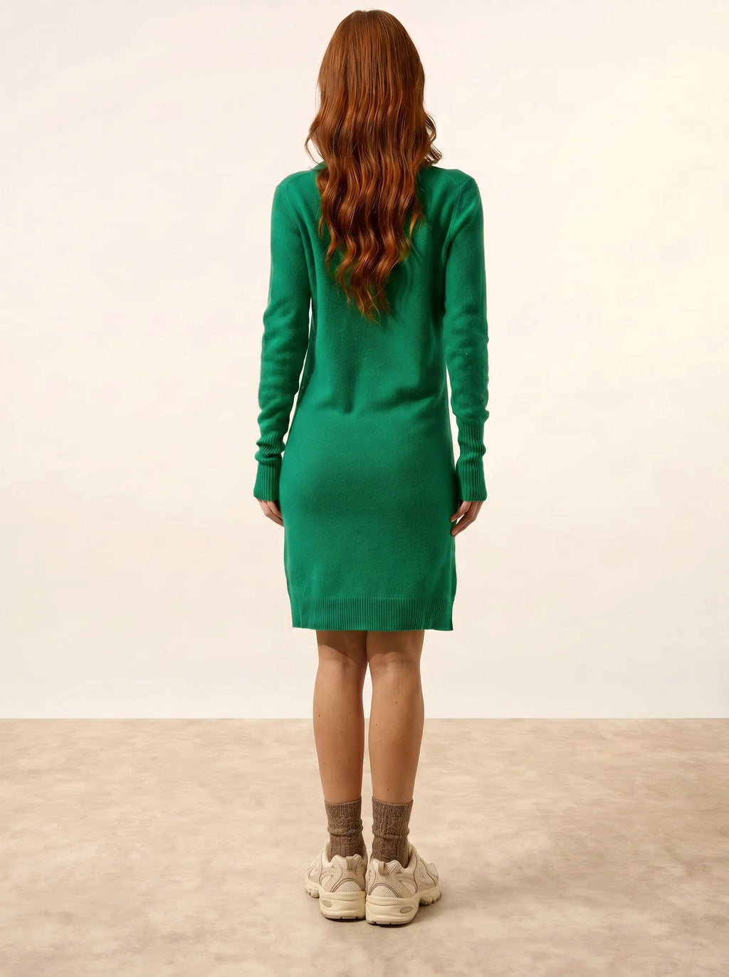 SUSAN kleid rundhalsausschnitt minze