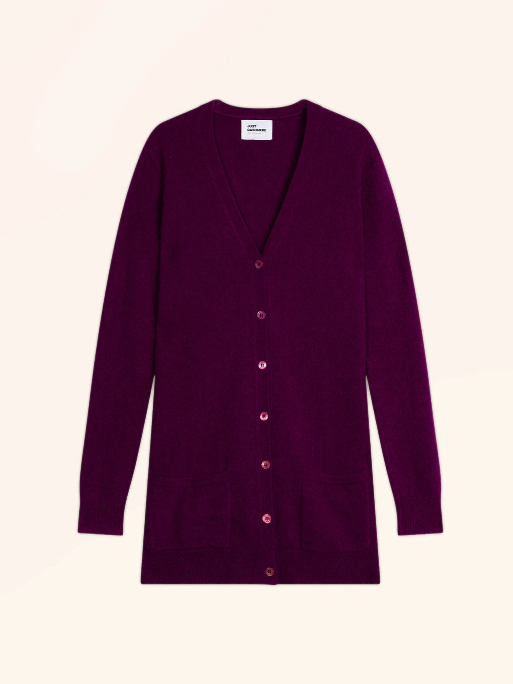 TOMMIE strickjacke v-ausschnitt pflaume