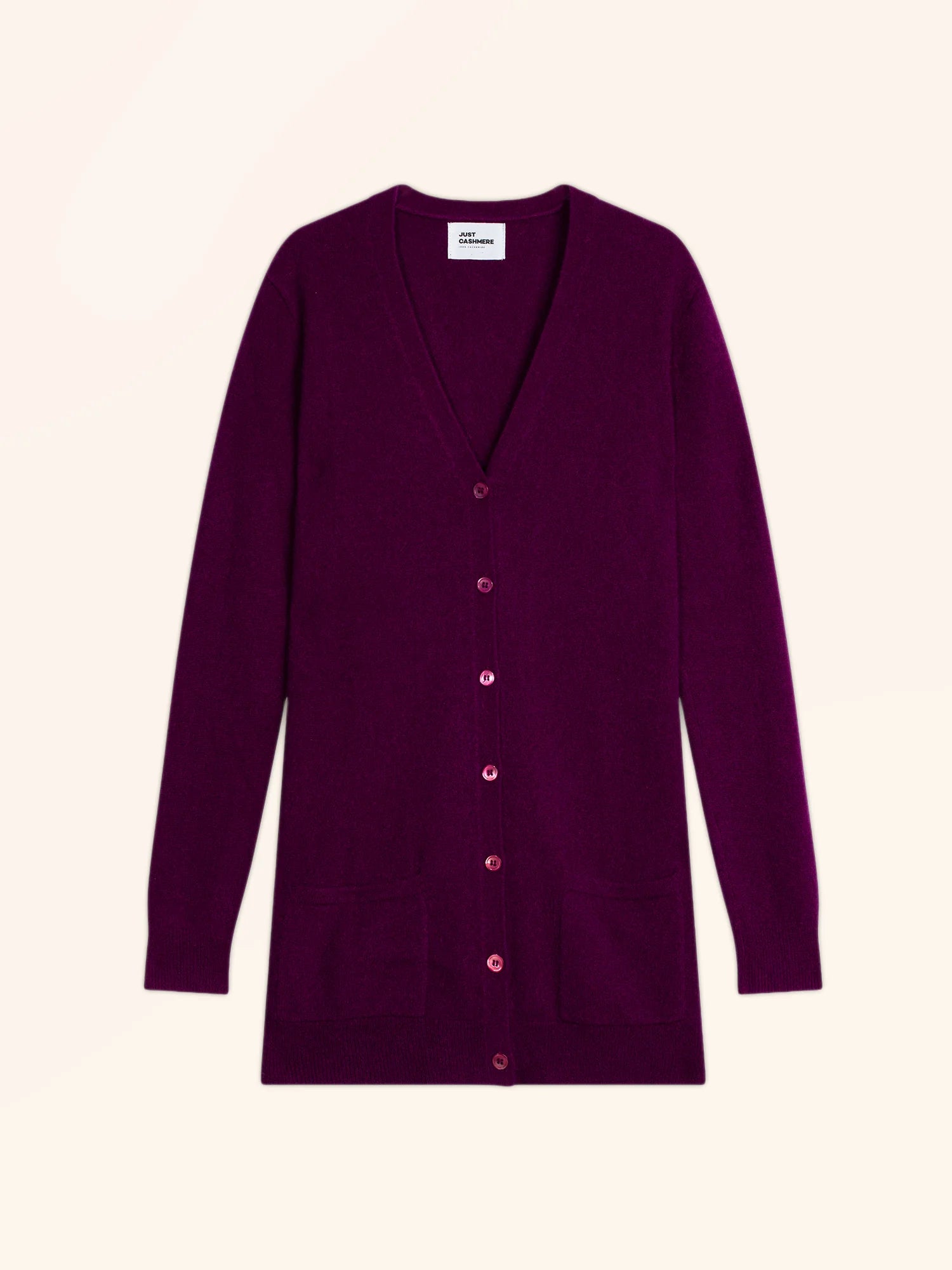 TOMMIE strickjacke v-ausschnitt pflaume
