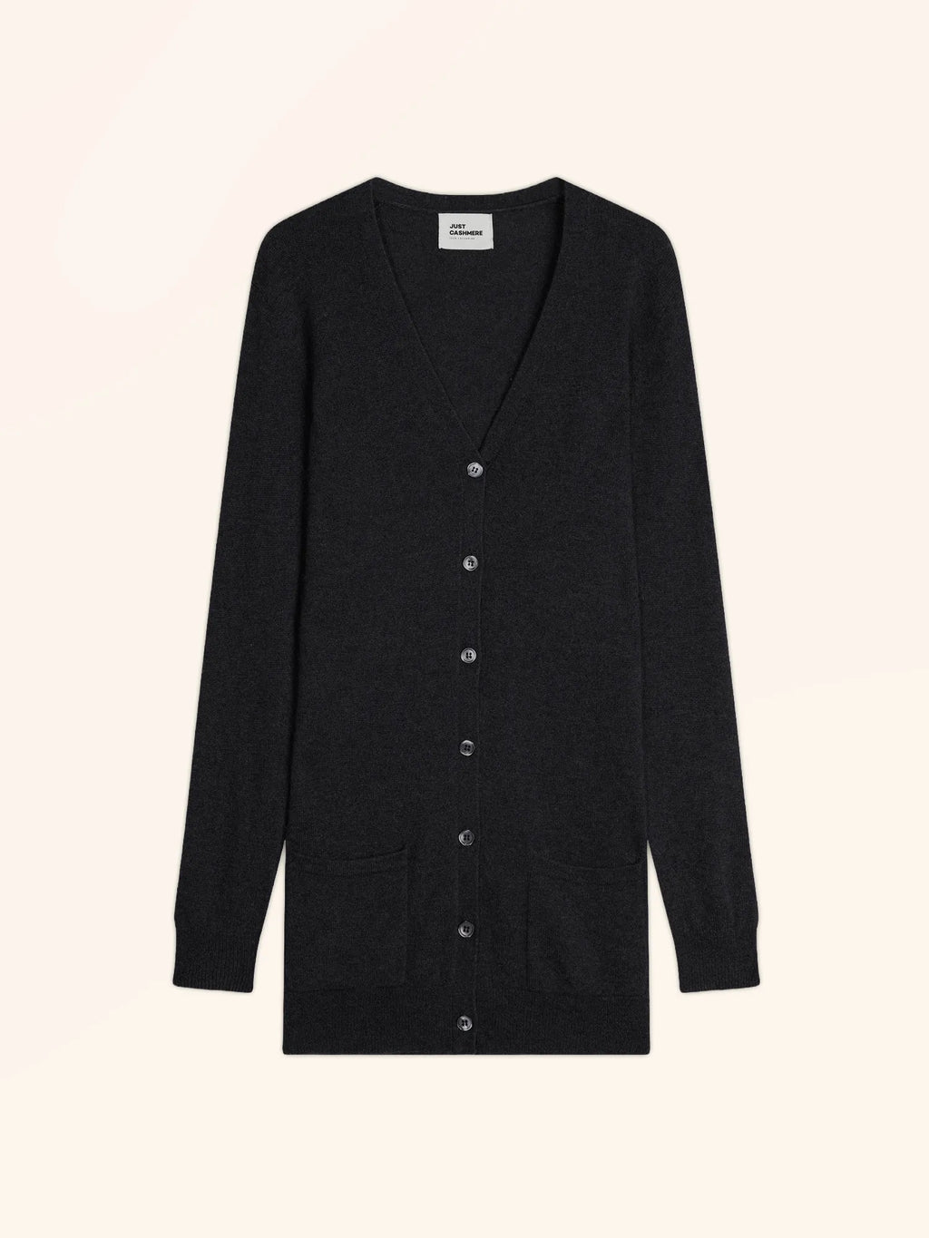 TOMMIE strickjacke v-ausschnitt schwarz meliert
