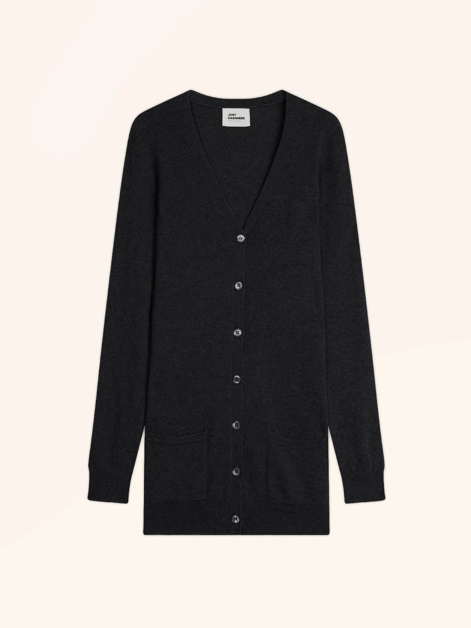 TOMMIE strickjacke v-ausschnitt schwarz meliert