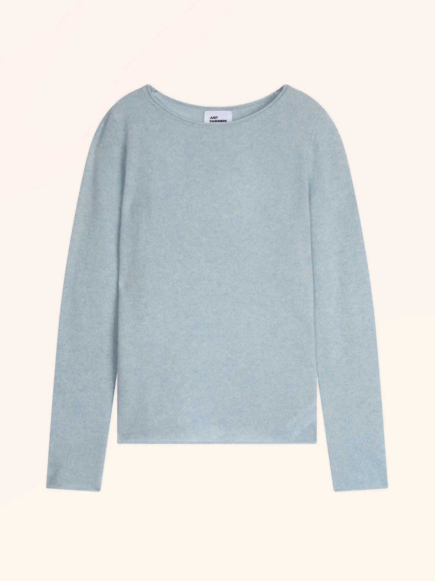 GRACE pullover u-boot-ausschnitt hellblau meliert