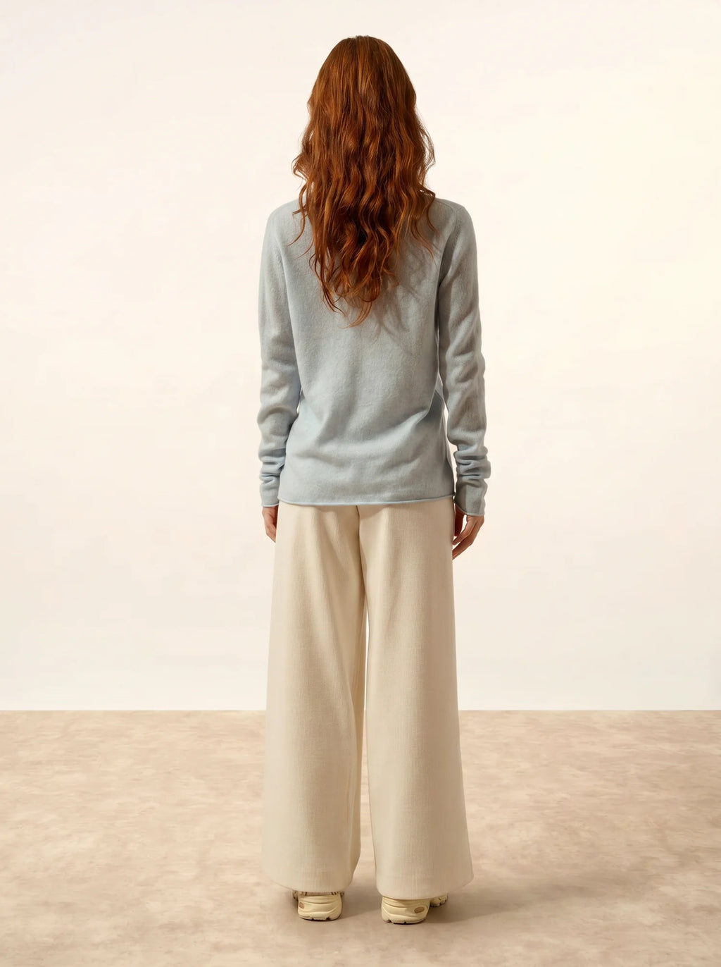 GRACE pull col bateau bleu clair chiné