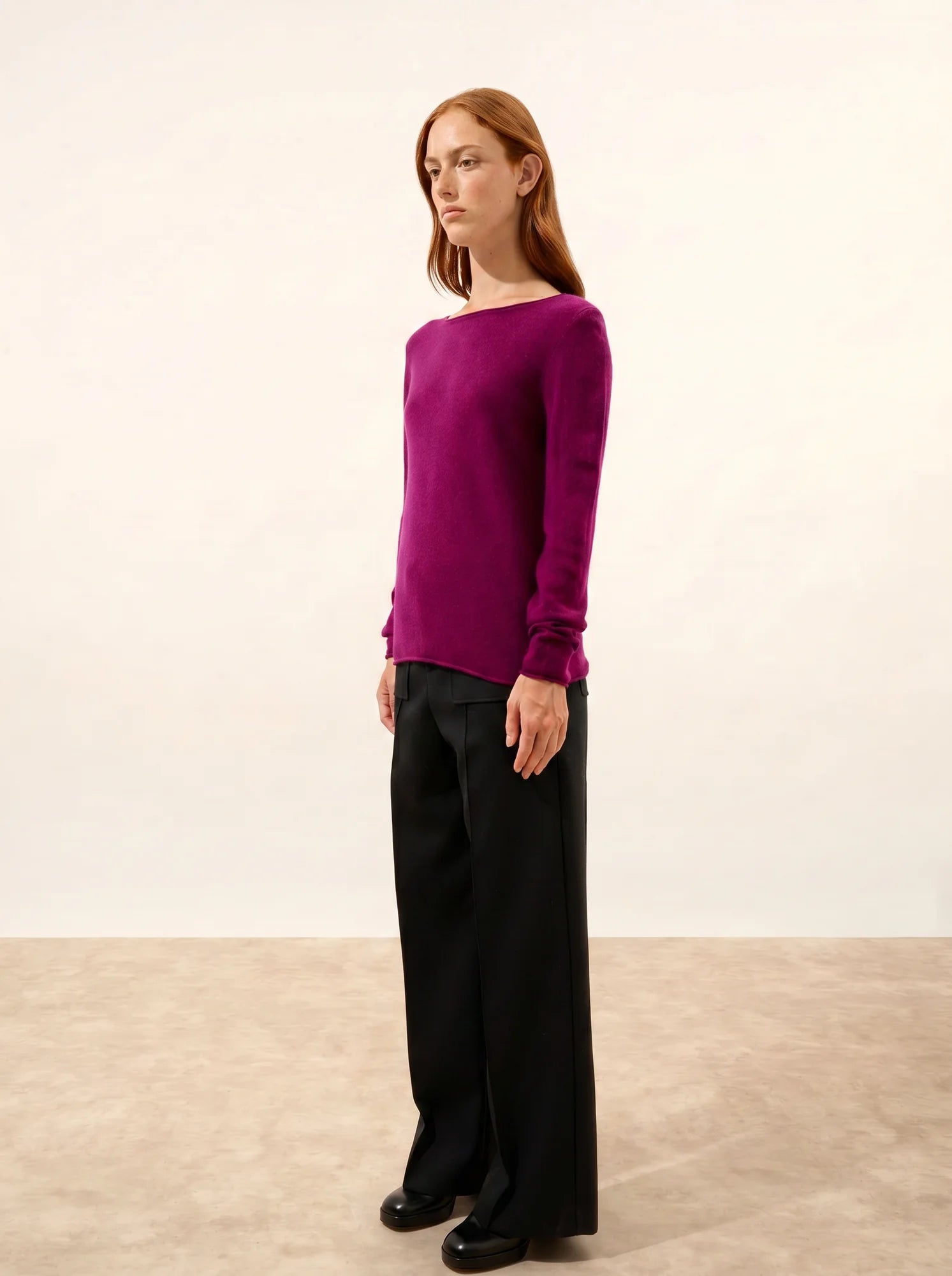 GRACE pull col bateau prune