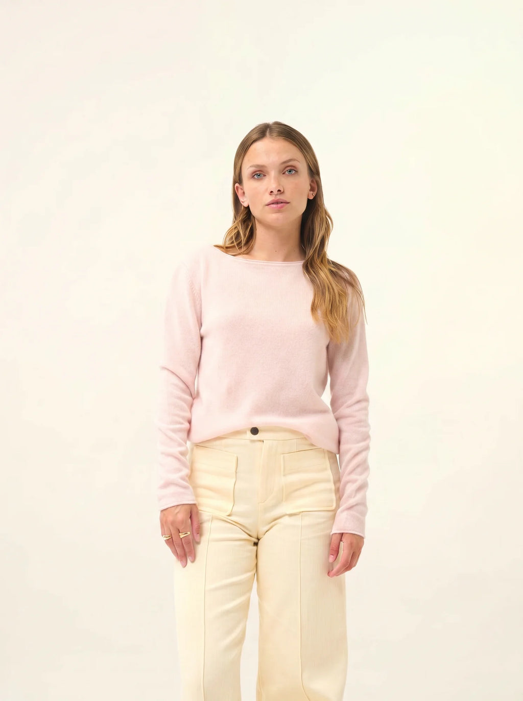 GRACE pullover u-boot-ausschnitt poudre