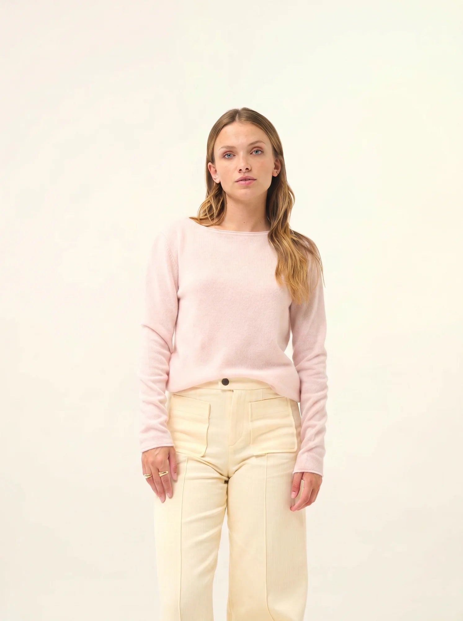 GRACE pullover u-boot-ausschnitt poudre