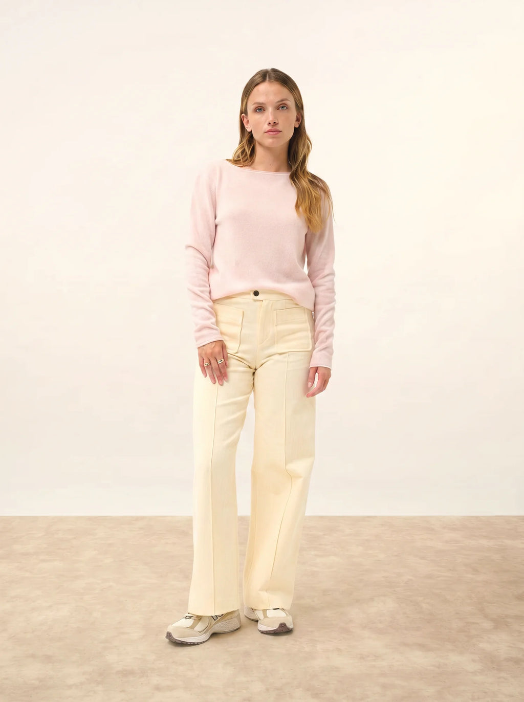 GRACE pullover u-boot-ausschnitt poudre